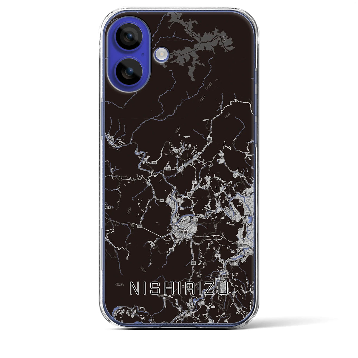 【西会津(福島県)】地図柄iPhoneケース(クリアタイプ)