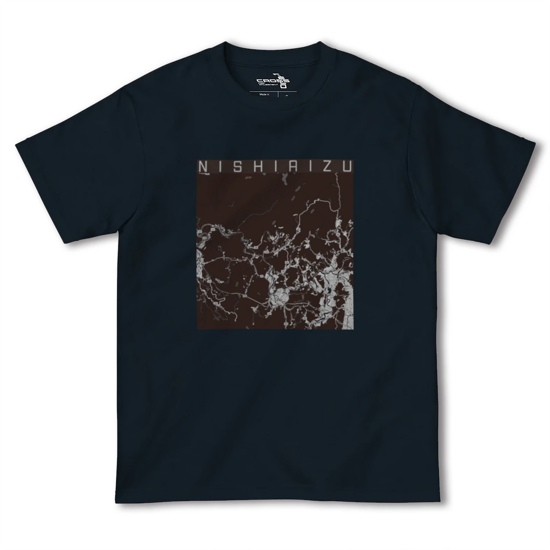 【西会津(福島県)】地図柄ヘビーウェイトTシャツ