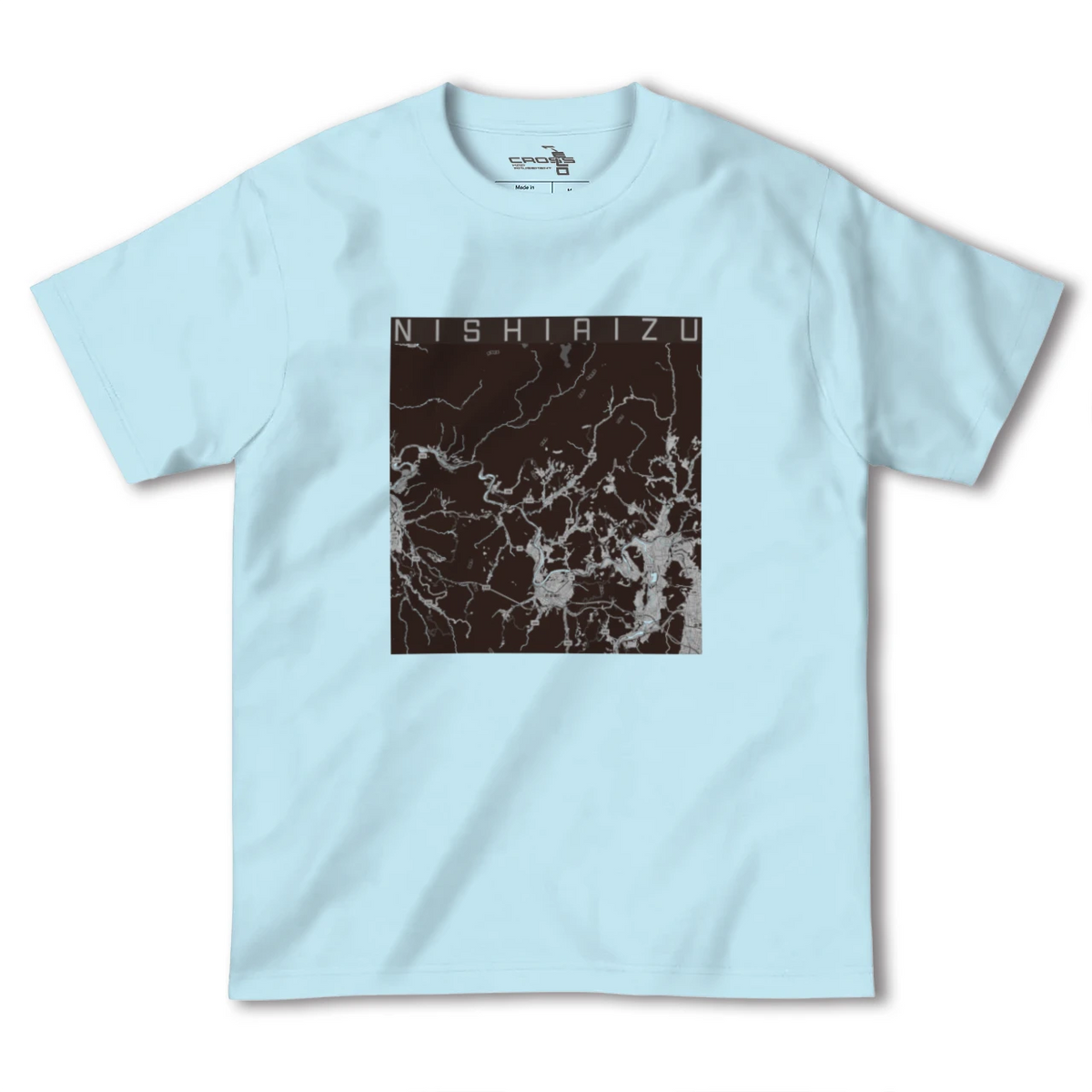 【西会津(福島県)】地図柄ヘビーウェイトTシャツ