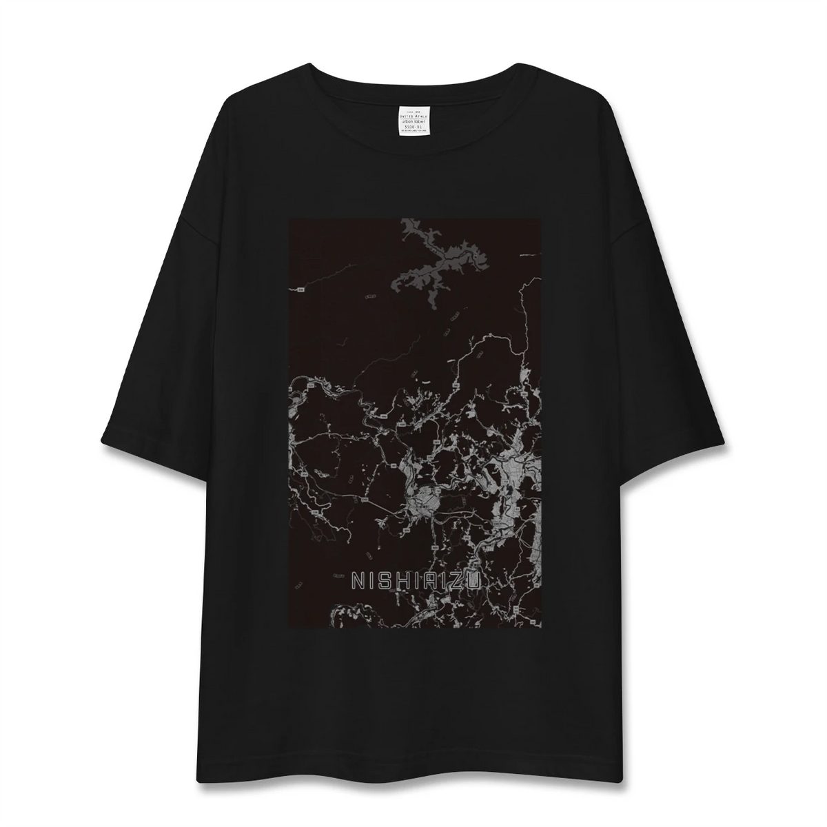 【西会津(福島県)】地図柄ビッグシルエットTシャツ