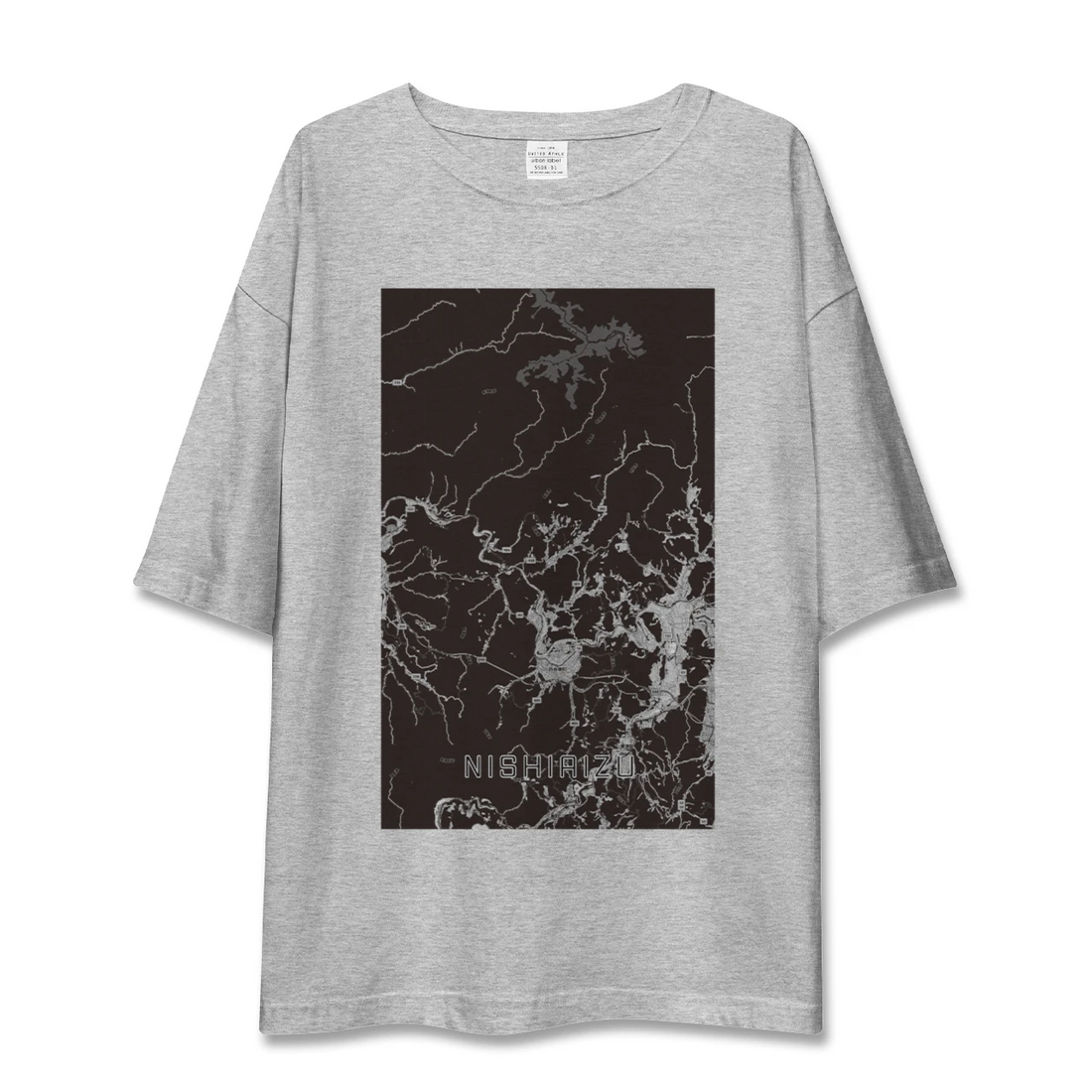【西会津(福島県)】地図柄ビッグシルエットTシャツ