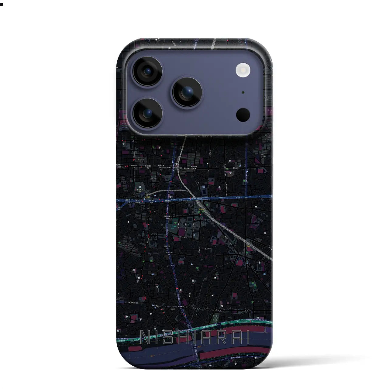 【西新井(東京都)】地図柄iPhoneケース(バックカバータイプ)