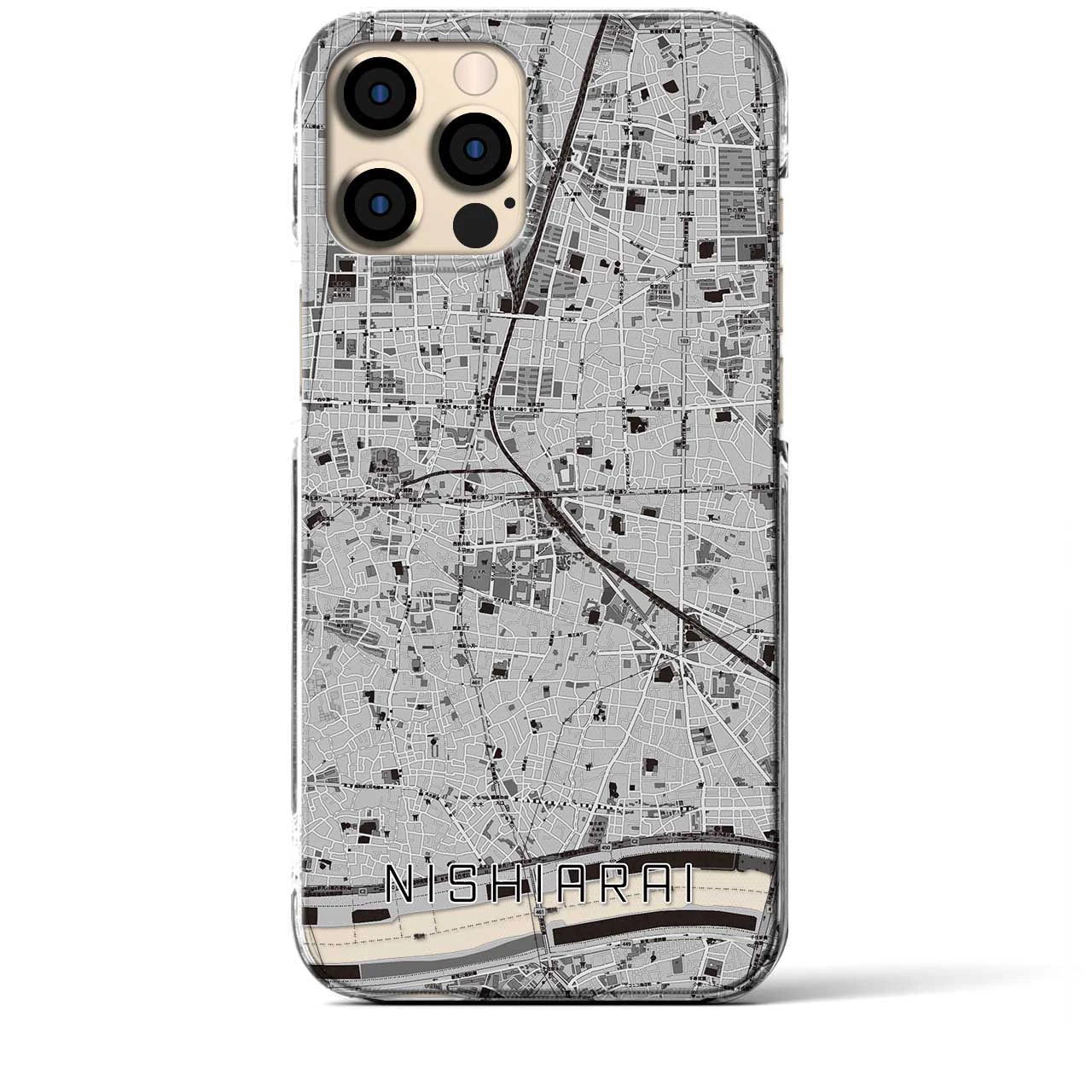 【西新井(東京都)】地図柄iPhoneケース(クリアタイプ)