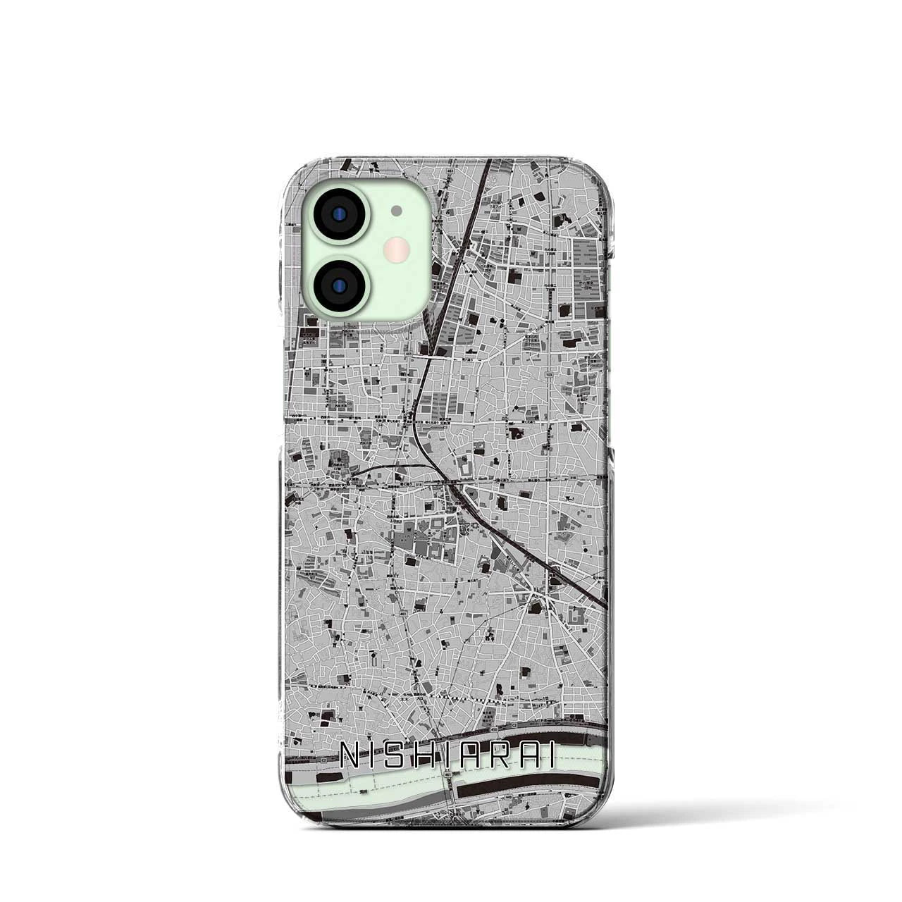 【西新井(東京都)】地図柄iPhoneケース(クリアタイプ)