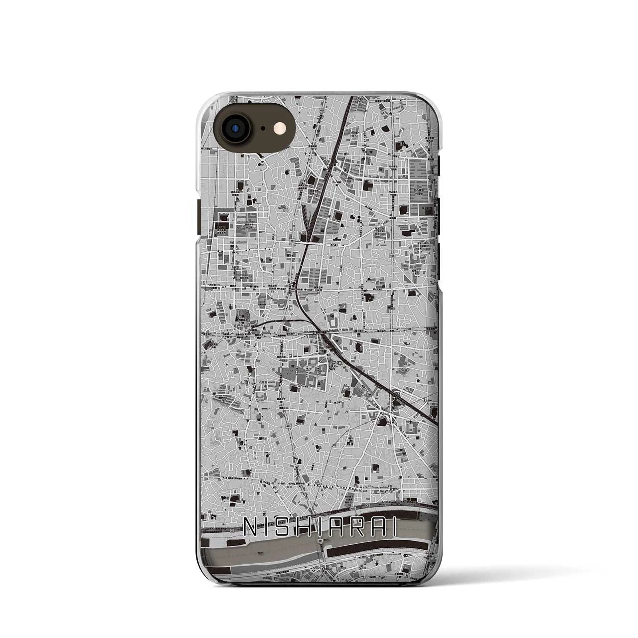 【西新井(東京都)】地図柄iPhoneケース(クリアタイプ)