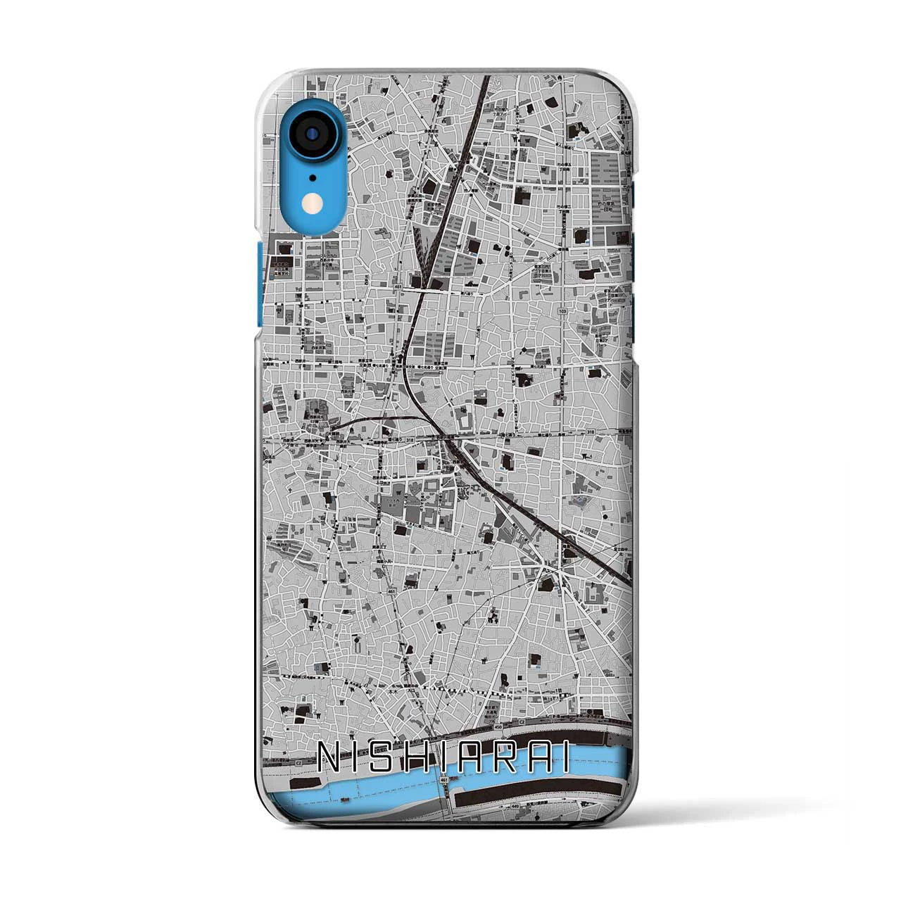 【西新井(東京都)】地図柄iPhoneケース(クリアタイプ)