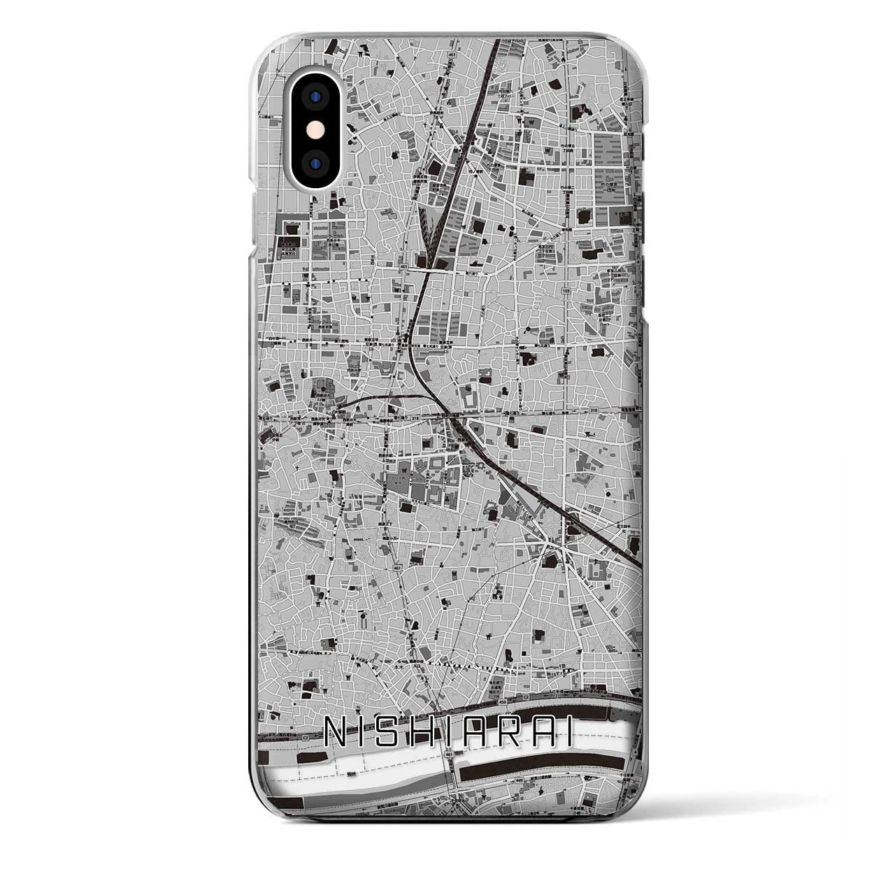 【西新井(東京都)】地図柄iPhoneケース(クリアタイプ)