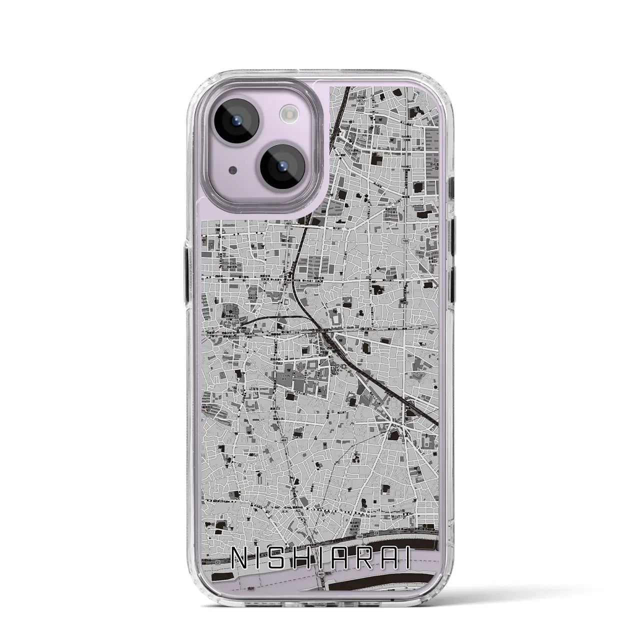 【西新井(東京都)】地図柄iPhoneケース(MagSafeタイプ)