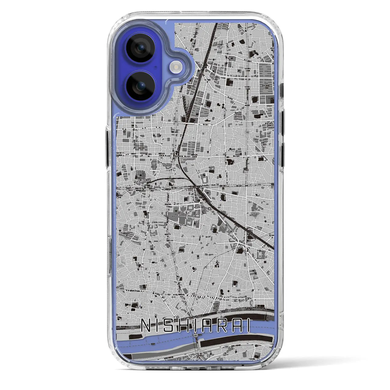 【西新井(東京都)】地図柄iPhoneケース(MagSafeタイプ)