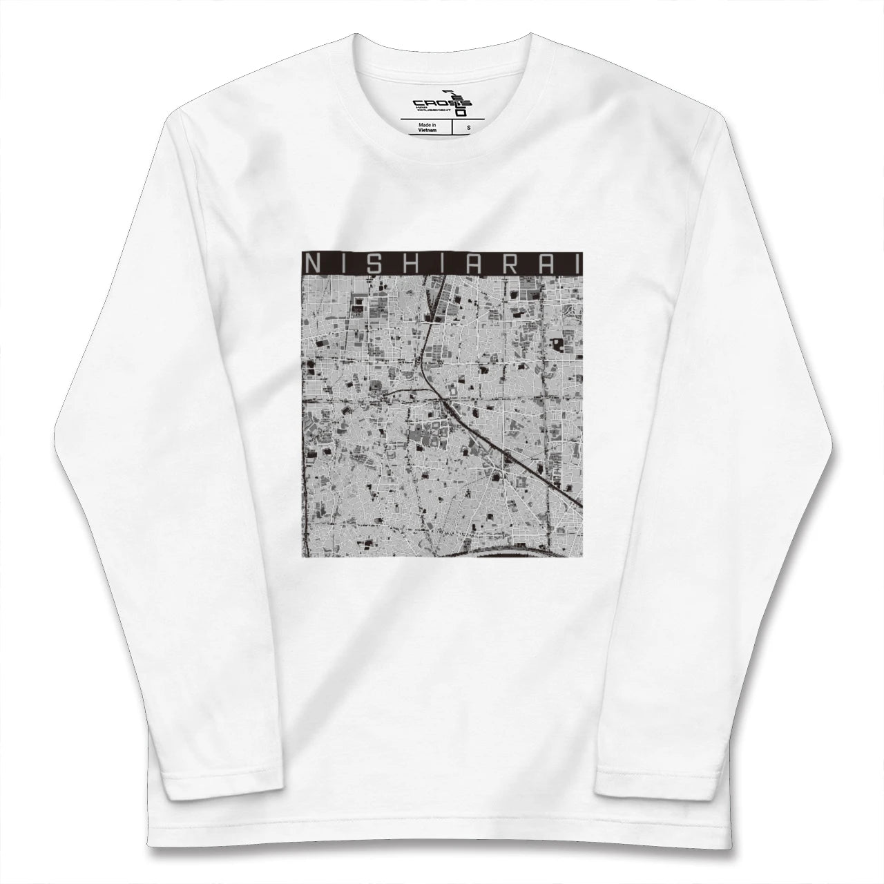 【西新井(東京都)】地図柄ロングスリーブTシャツ