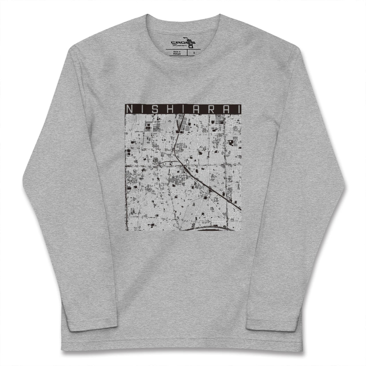 【西新井(東京都)】地図柄ロングスリーブTシャツ