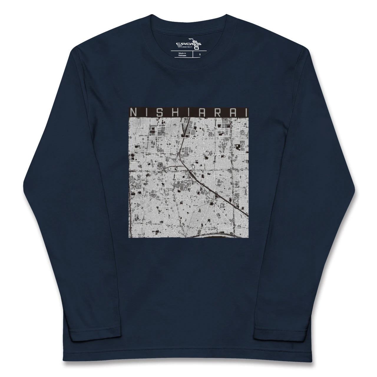 【西新井(東京都)】地図柄ロングスリーブTシャツ