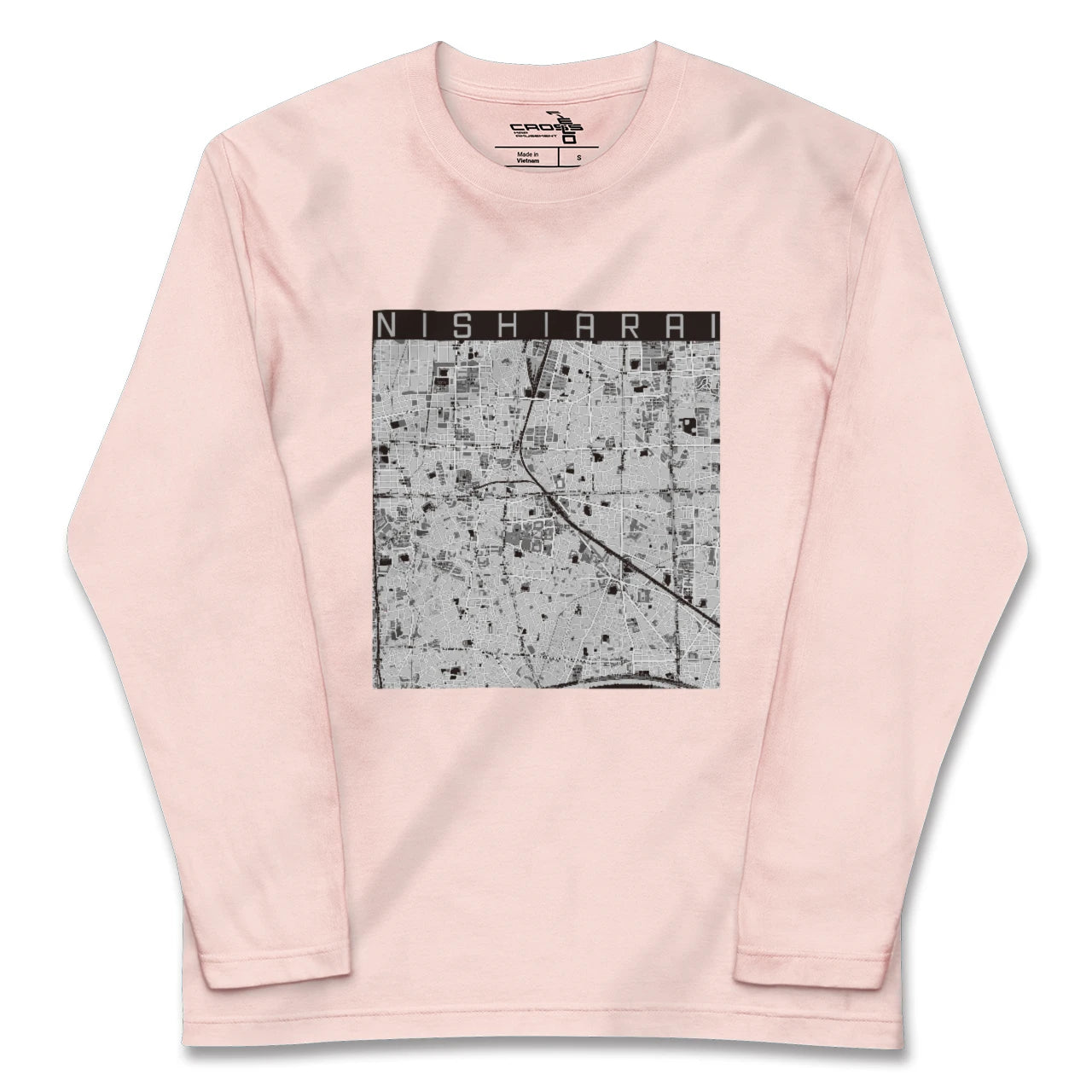 【西新井(東京都)】地図柄ロングスリーブTシャツ