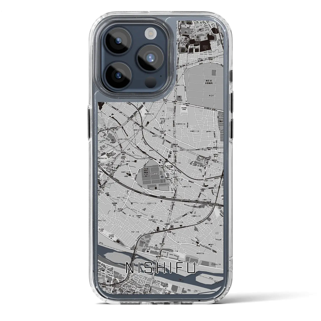 【西府(東京都)】地図柄iPhoneケース(MagSafeタイプ)