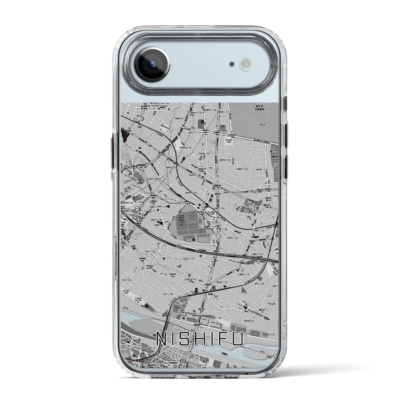 【西府(東京都)】地図柄iPhoneケース(MagSafeタイプ)