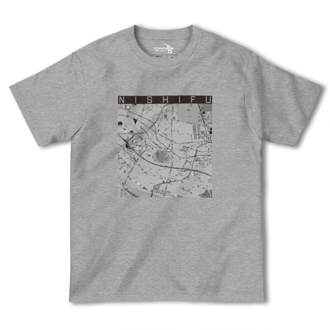 【西府(東京都)】地図柄ヘビーウェイトTシャツ