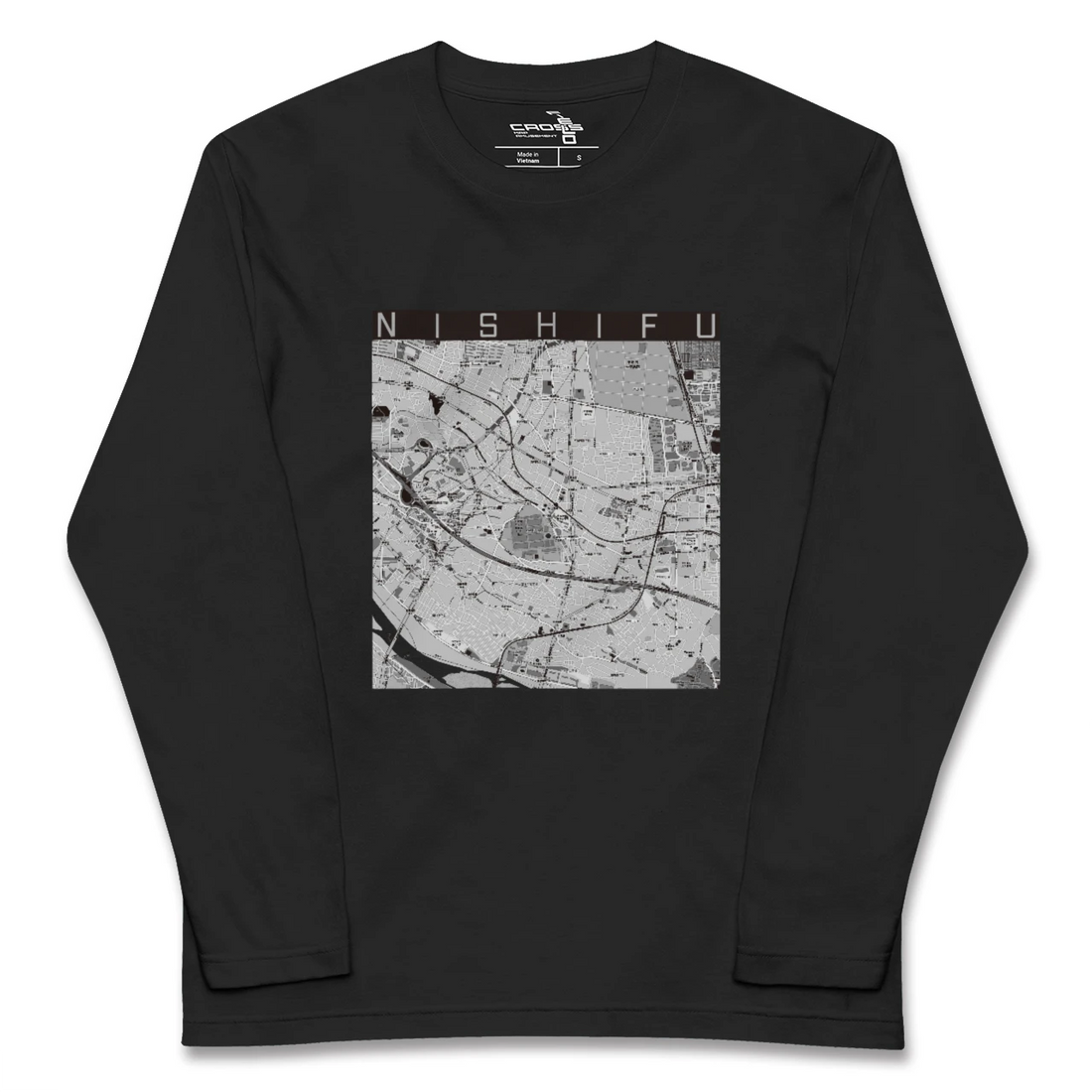 【西府(東京都)】地図柄ロングスリーブTシャツ