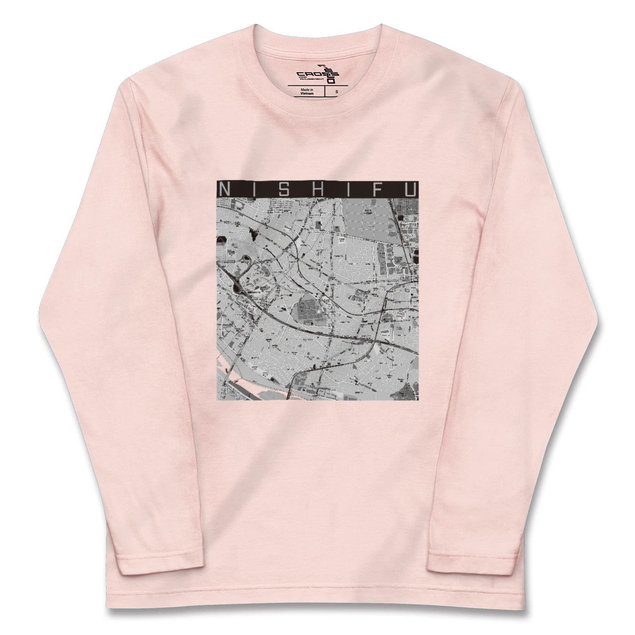 【西府(東京都)】地図柄ロングスリーブTシャツ