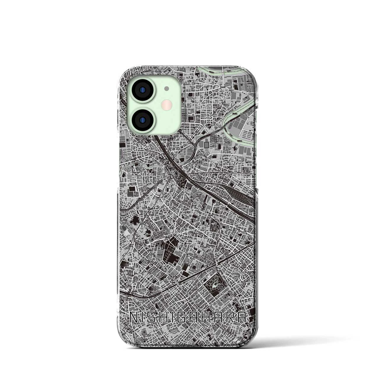 【西ケ原(東京都)】地図柄iPhoneケース(クリアタイプ)