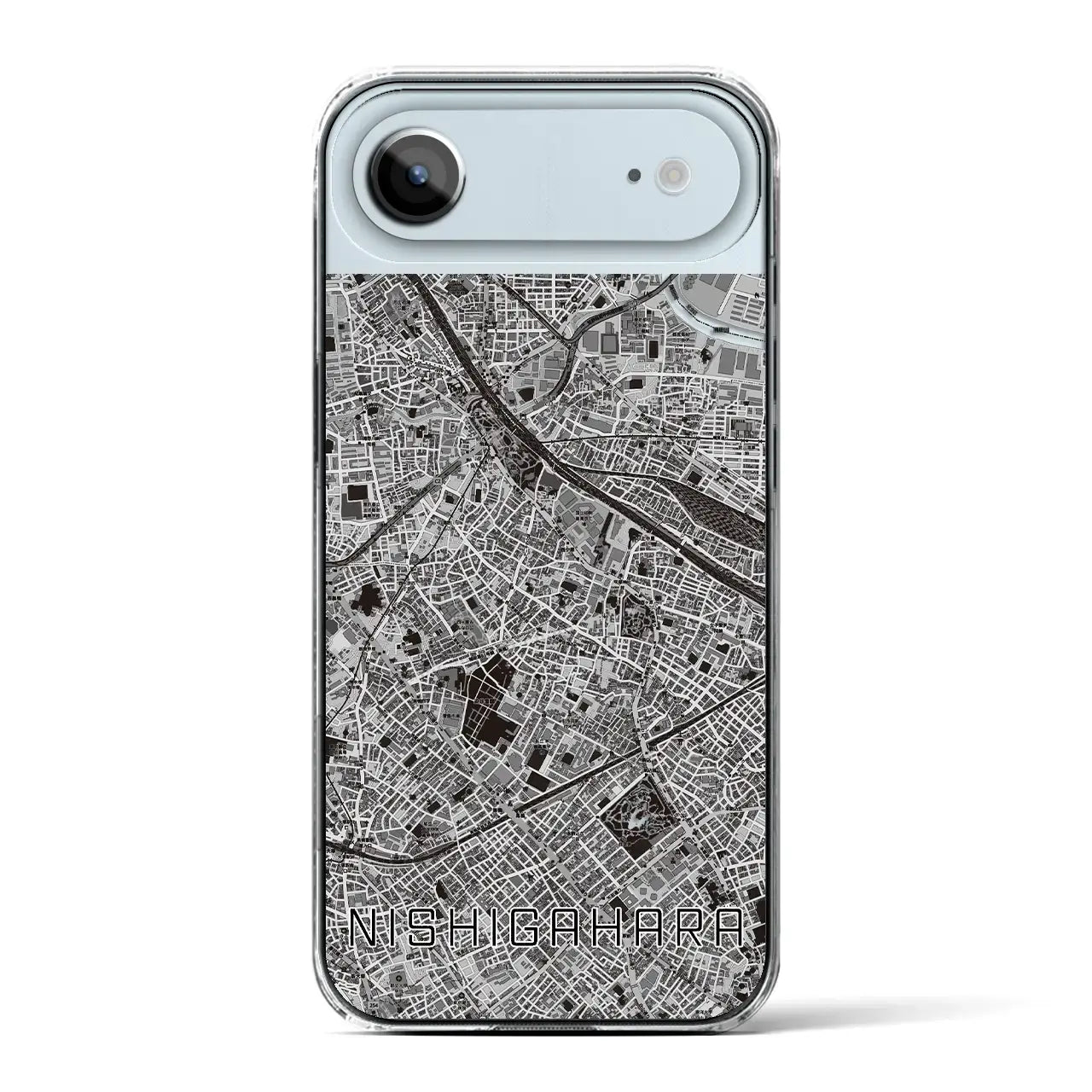 【西ケ原(東京都)】地図柄iPhoneケース(クリアタイプ)