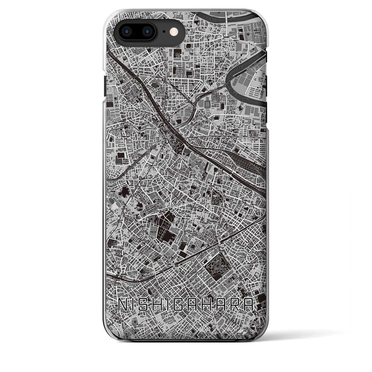 【西ケ原(東京都)】地図柄iPhoneケース(クリアタイプ)