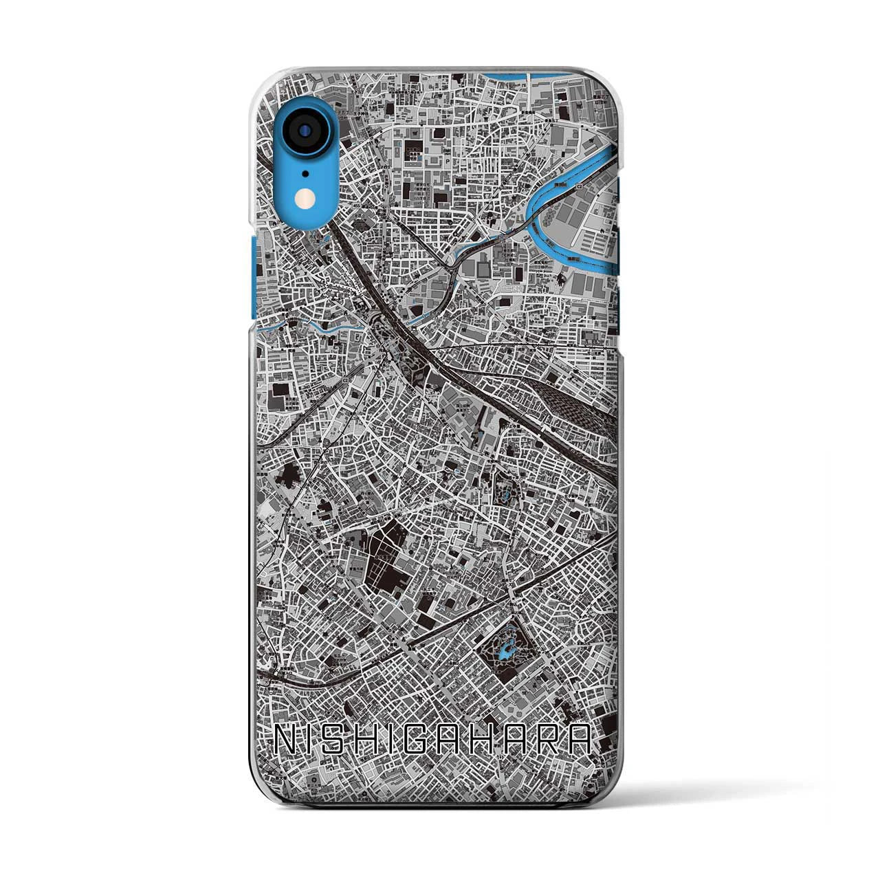 【西ケ原(東京都)】地図柄iPhoneケース(クリアタイプ)