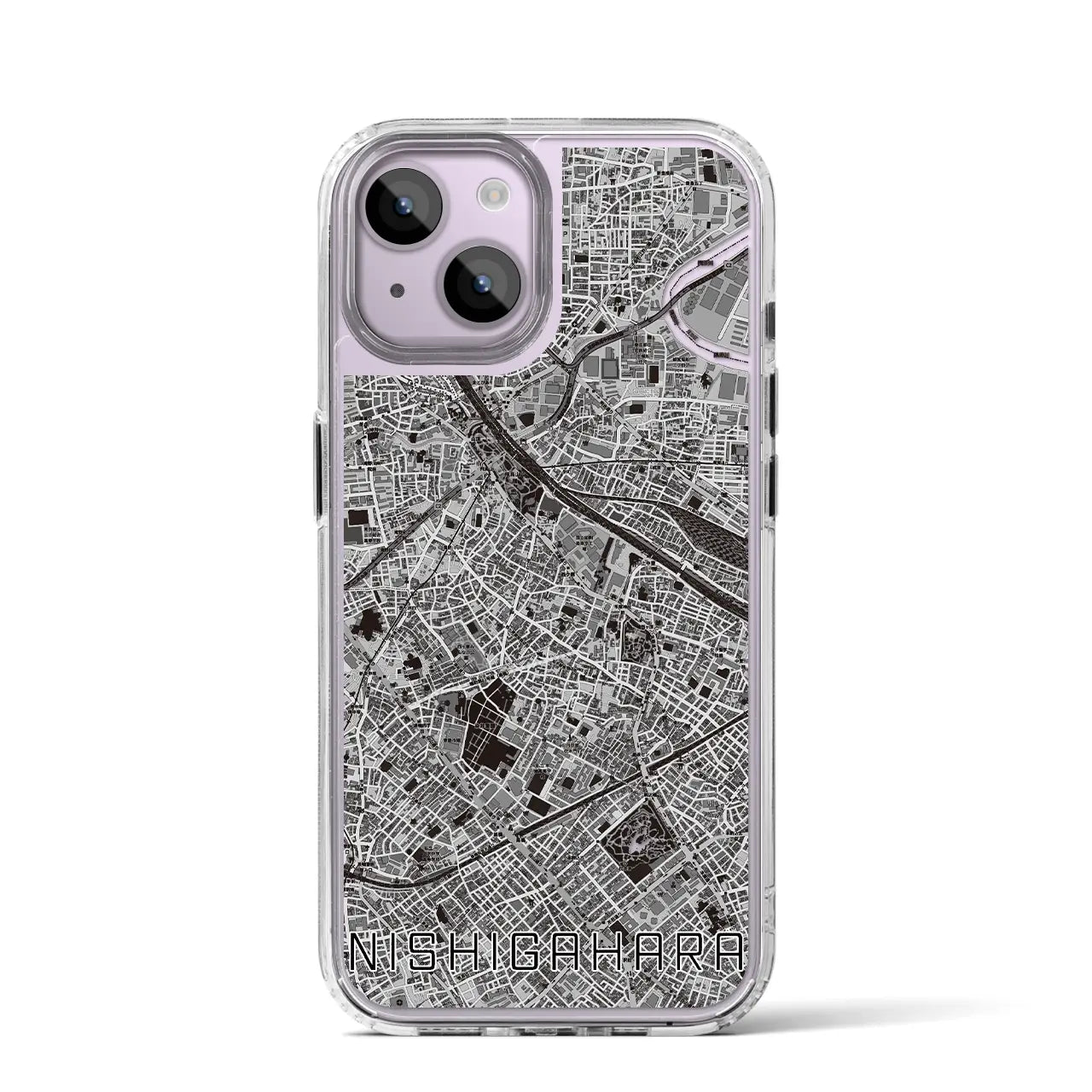 【西ケ原(東京都)】地図柄iPhoneケース(MagSafeタイプ)