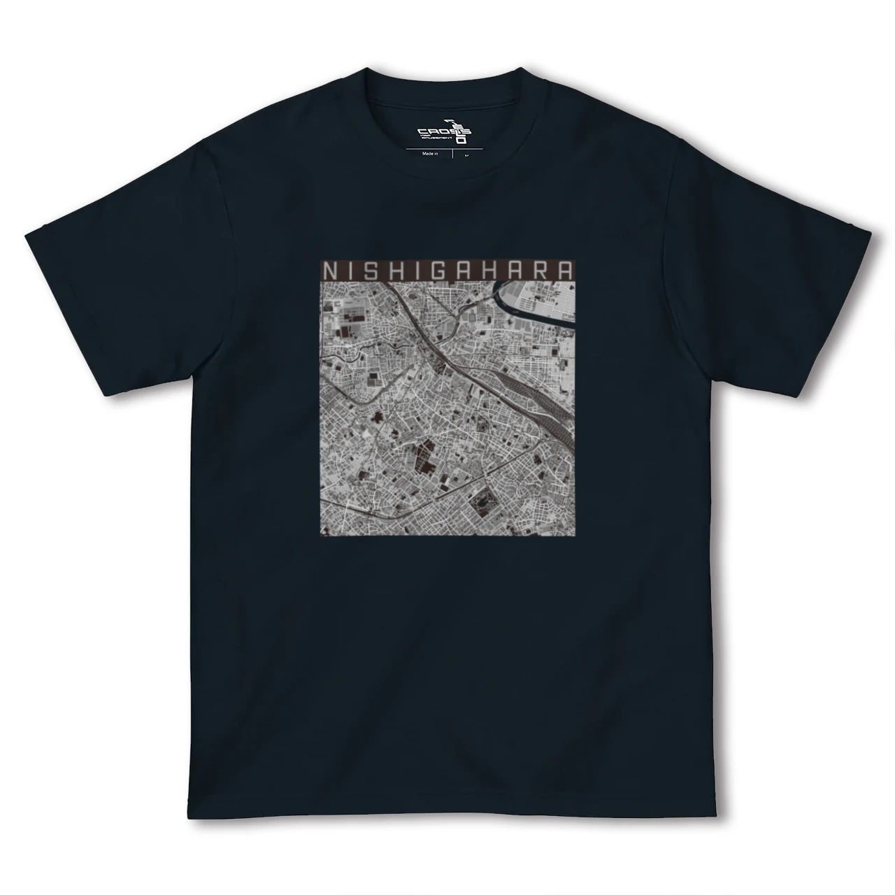 【西ケ原(東京都)】地図柄ヘビーウェイトTシャツ