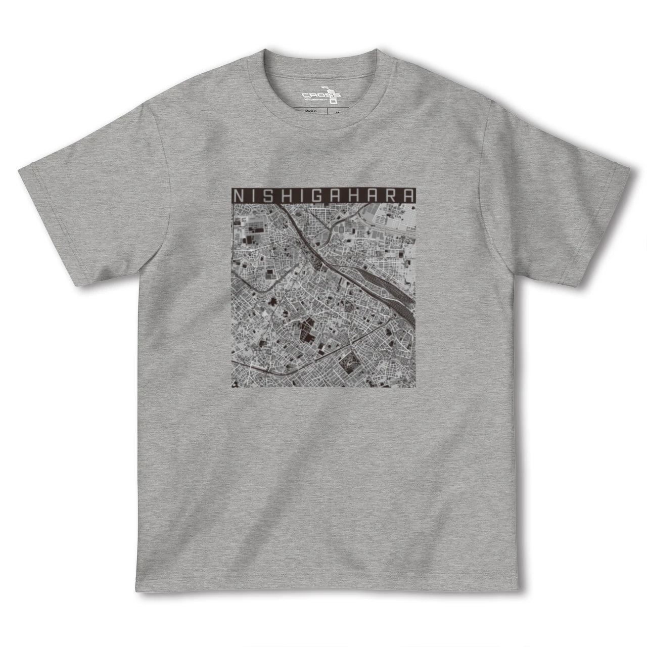 【西ケ原(東京都)】地図柄ヘビーウェイトTシャツ