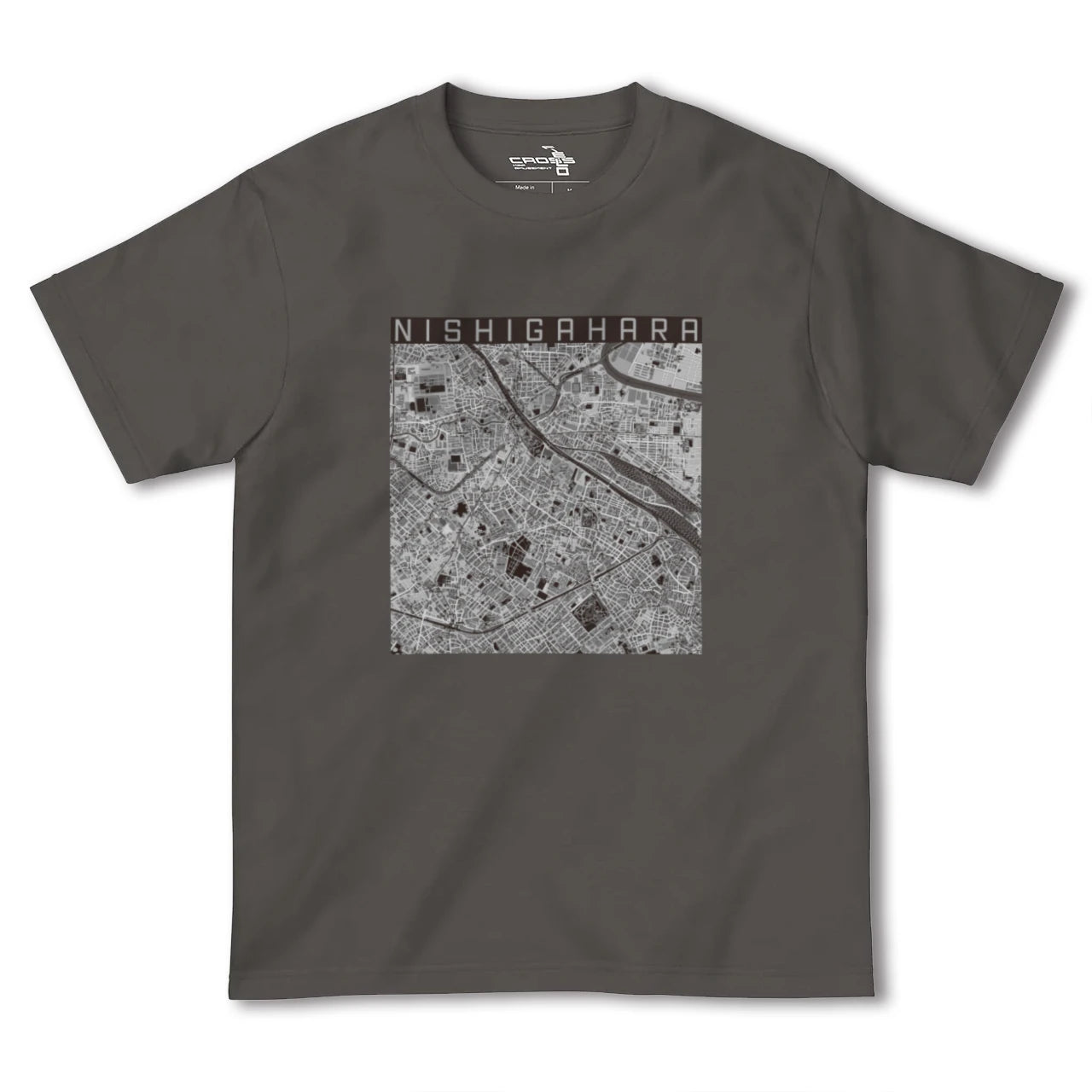 【西ケ原(東京都)】地図柄ヘビーウェイトTシャツ