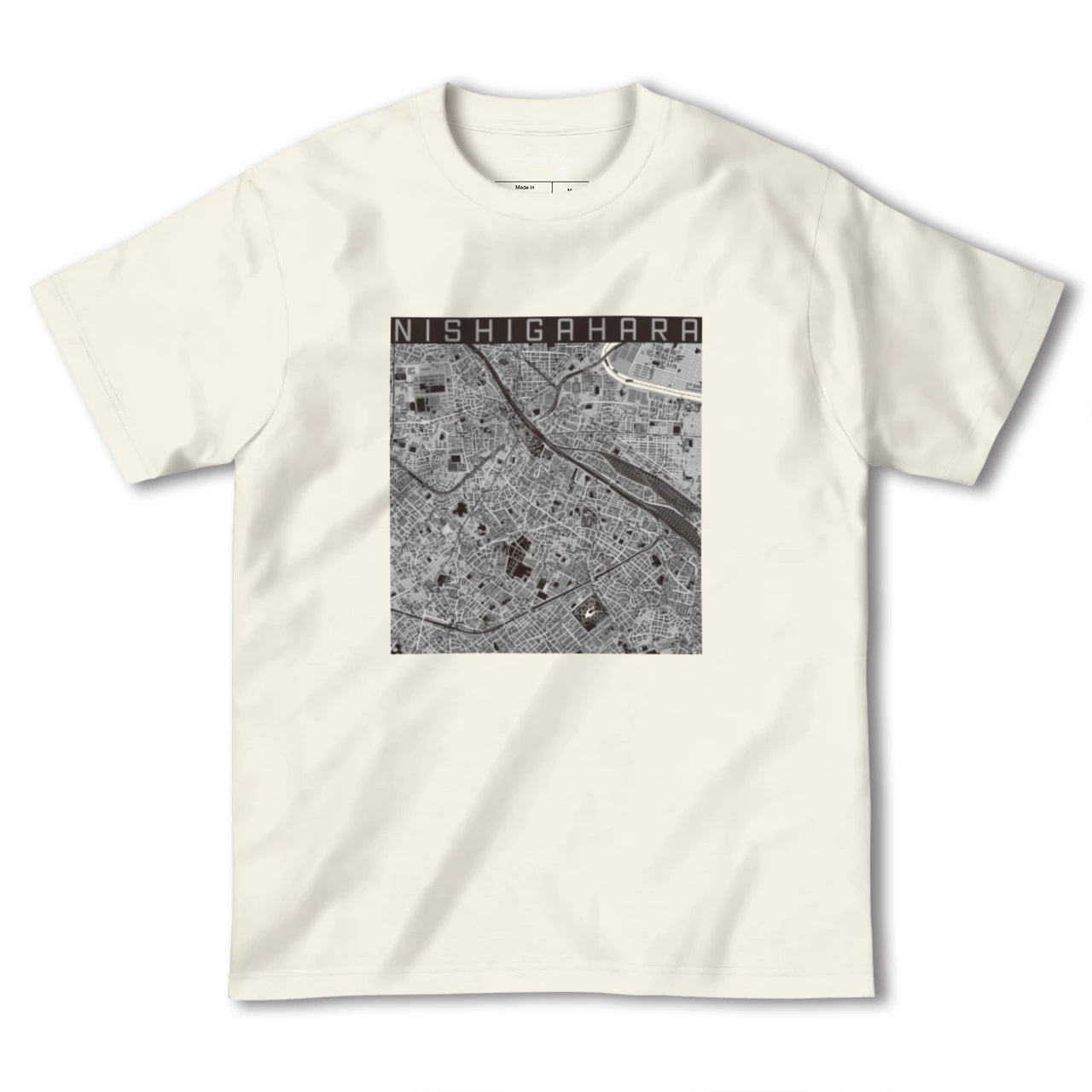【西ケ原(東京都)】地図柄ヘビーウェイトTシャツ