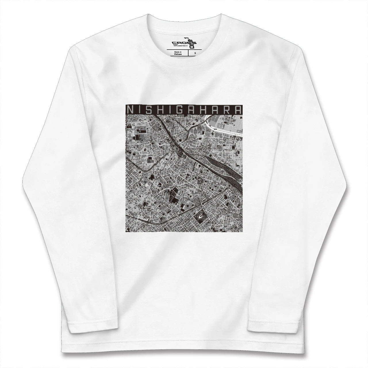 【西ケ原(東京都)】地図柄ロングスリーブTシャツ