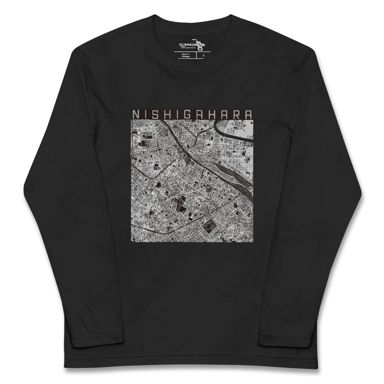 【西ケ原(東京都)】地図柄ロングスリーブTシャツ