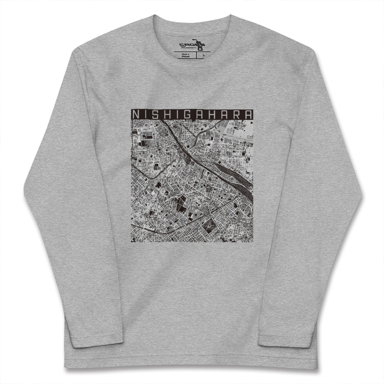 【西ケ原(東京都)】地図柄ロングスリーブTシャツ