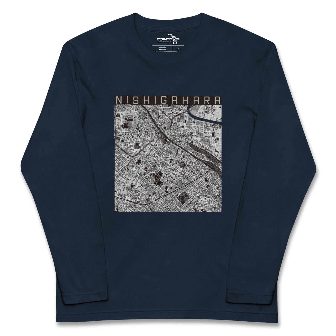 【西ケ原(東京都)】地図柄ロングスリーブTシャツ