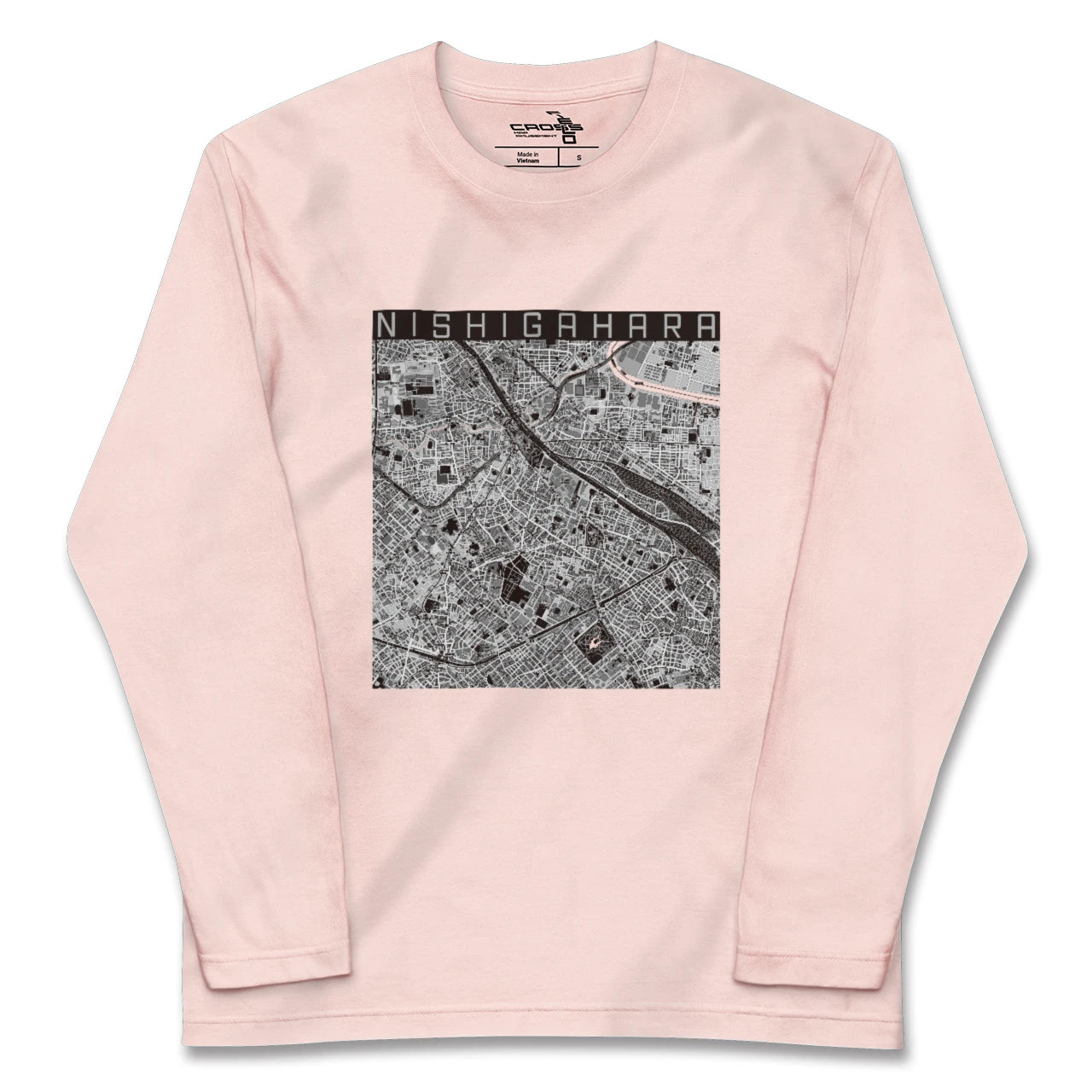 【西ケ原(東京都)】地図柄ロングスリーブTシャツ