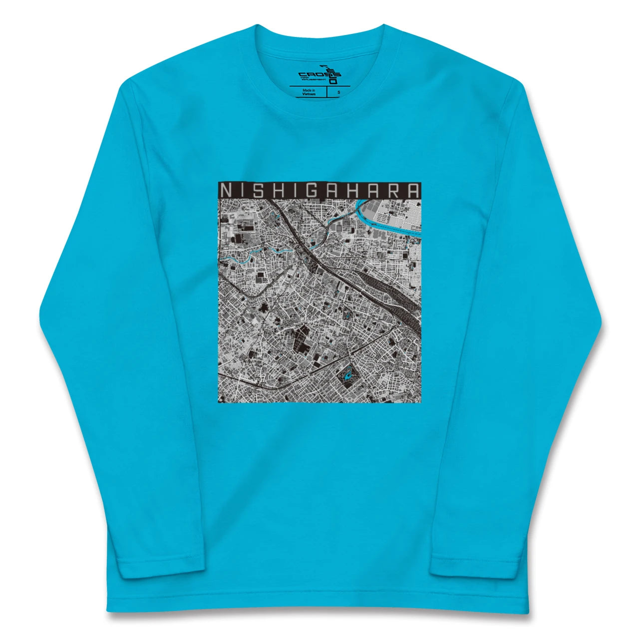 【西ケ原(東京都)】地図柄ロングスリーブTシャツ