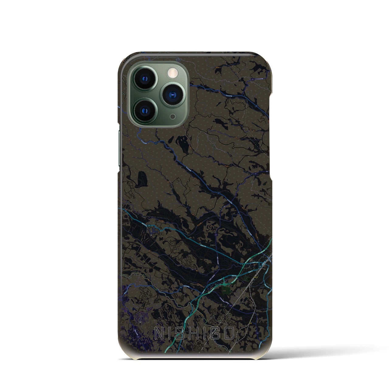 【西郷(福島県)】地図柄iPhoneケース(バックカバータイプ)