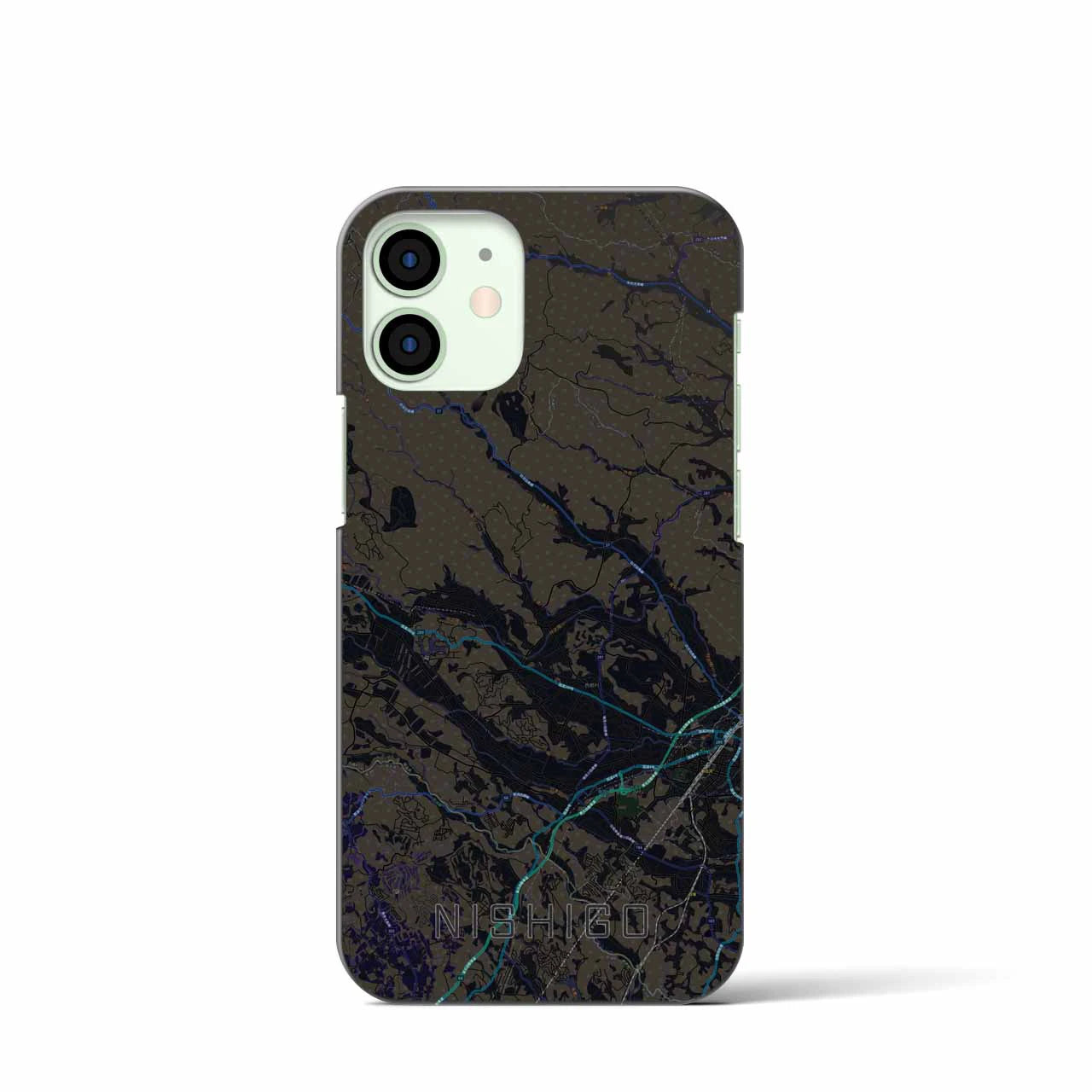 【西郷(福島県)】地図柄iPhoneケース(バックカバータイプ)