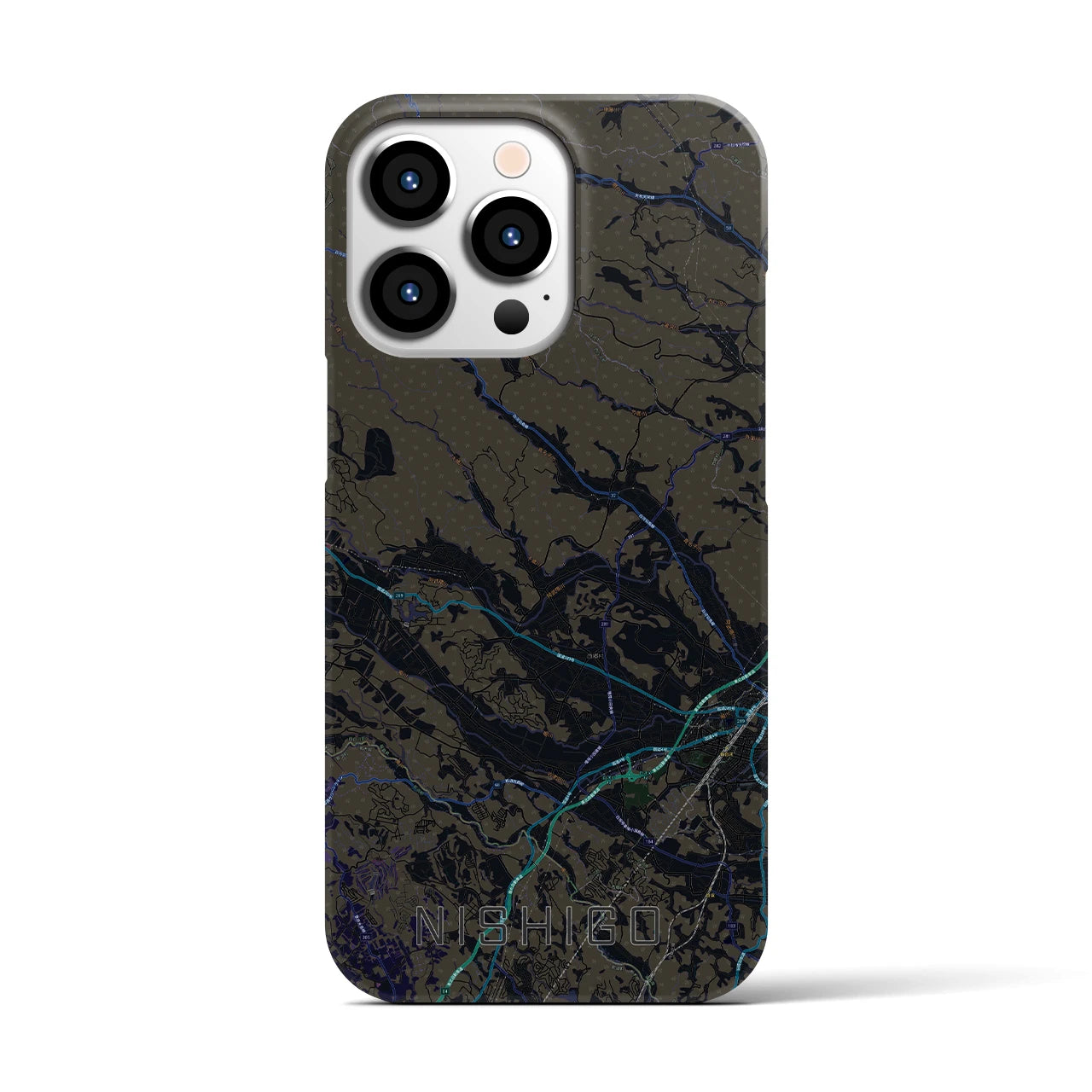 【西郷(福島県)】地図柄iPhoneケース(バックカバータイプ)