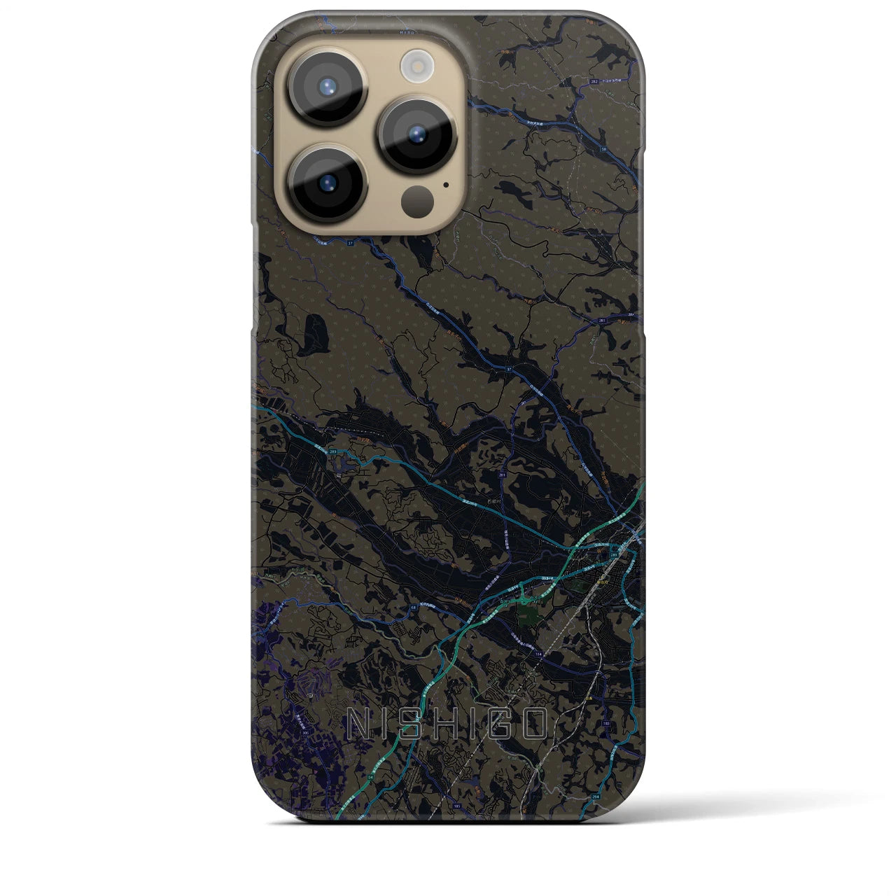 【西郷(福島県)】地図柄iPhoneケース(バックカバータイプ)