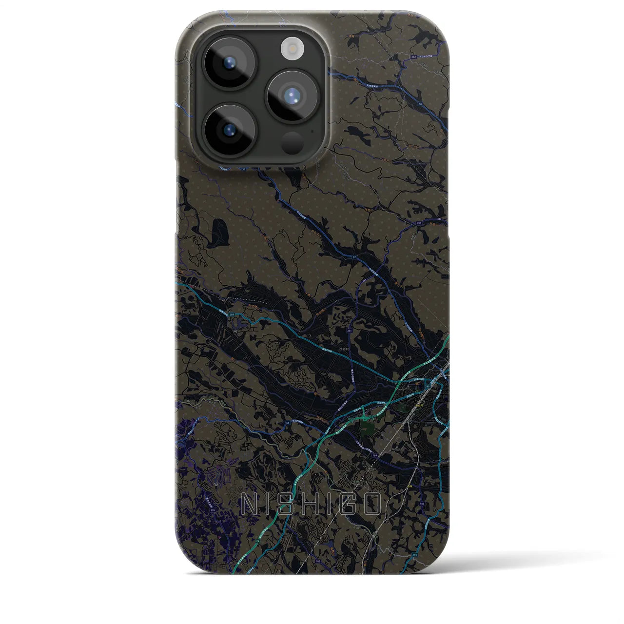 【西郷(福島県)】地図柄iPhoneケース(バックカバータイプ)