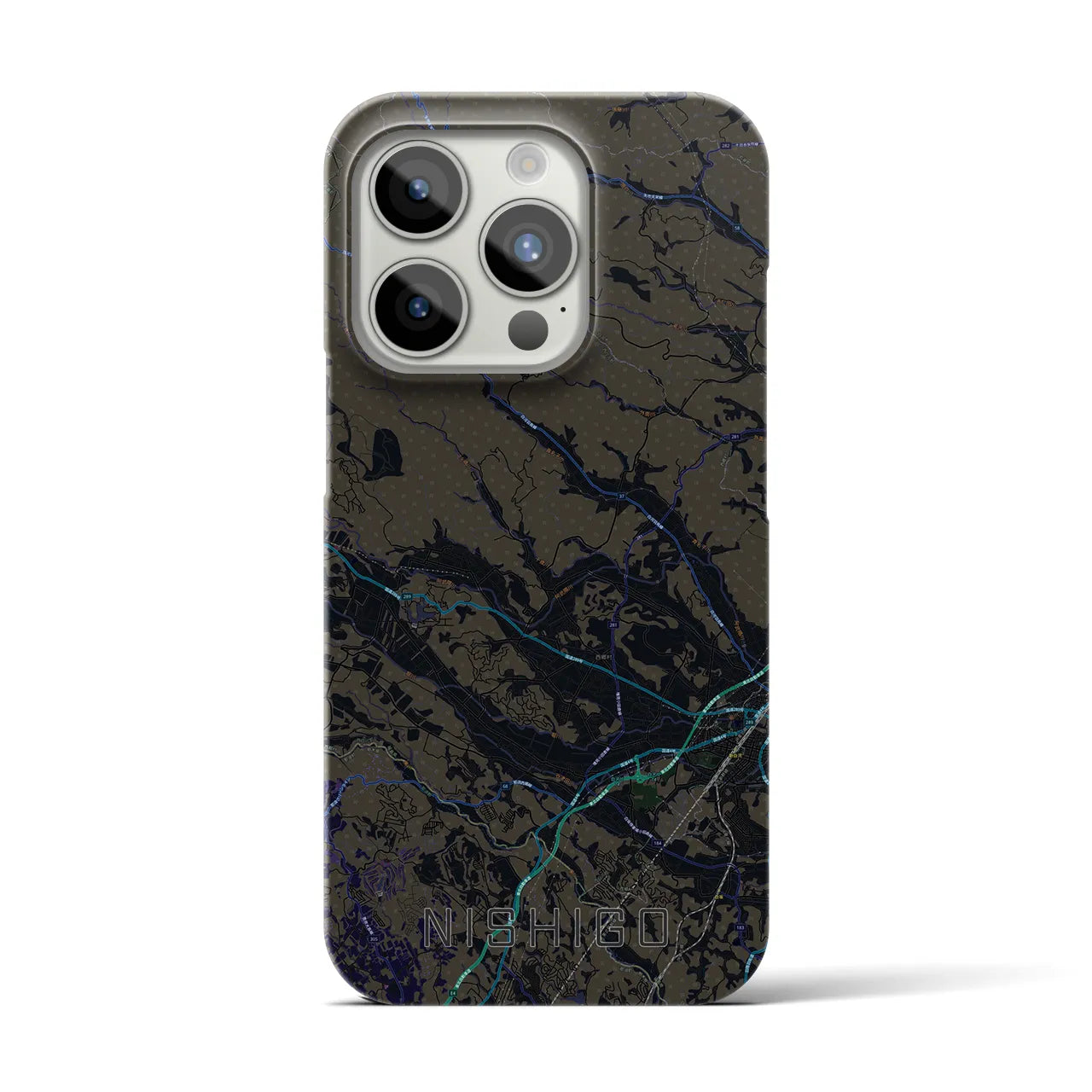 【西郷(福島県)】地図柄iPhoneケース(バックカバータイプ)
