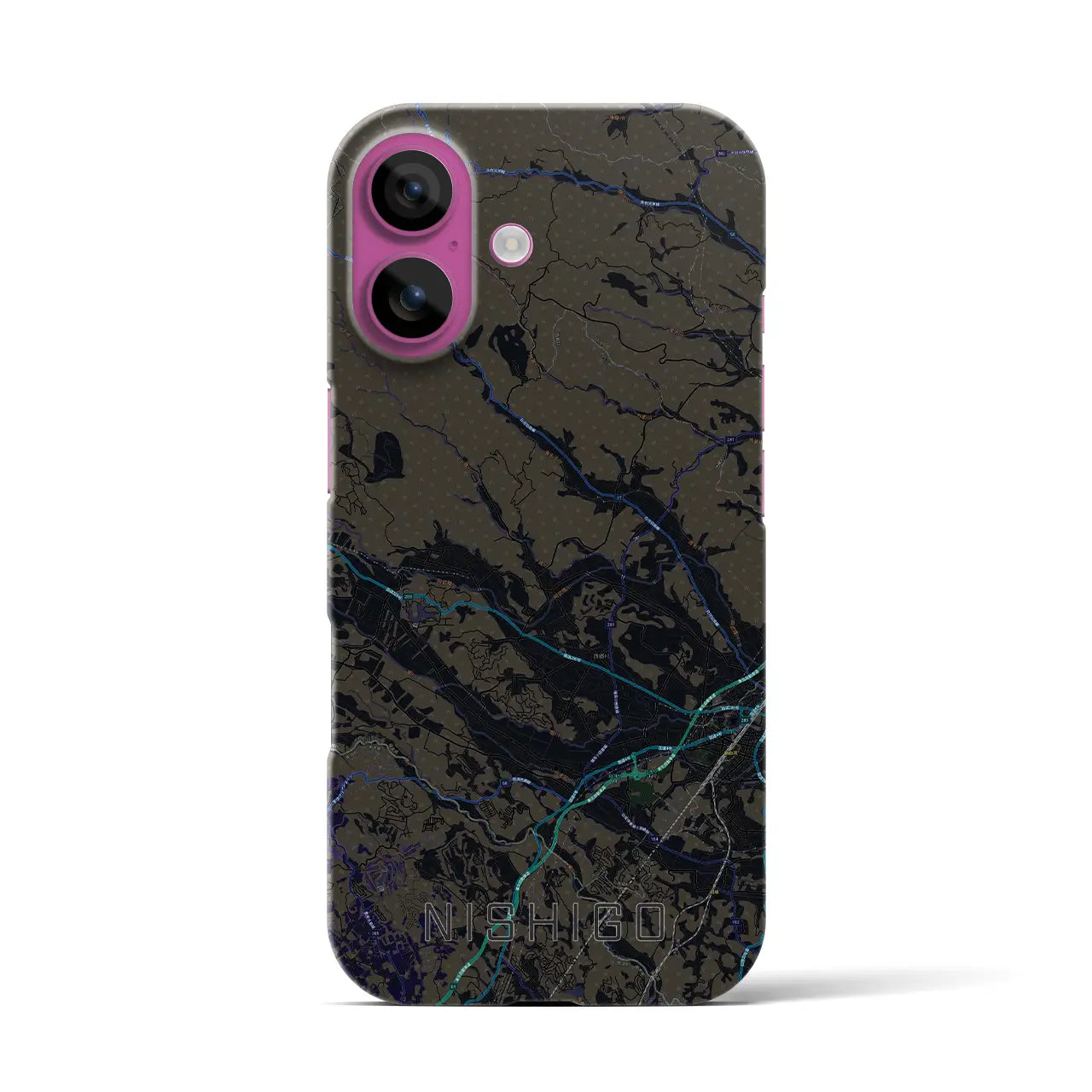 【西郷(福島県)】地図柄iPhoneケース(バックカバータイプ)