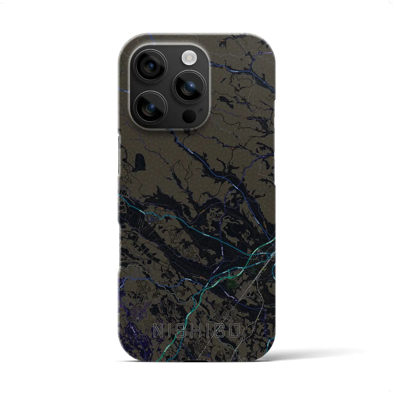 【西郷(福島県)】地図柄iPhoneケース(バックカバータイプ)