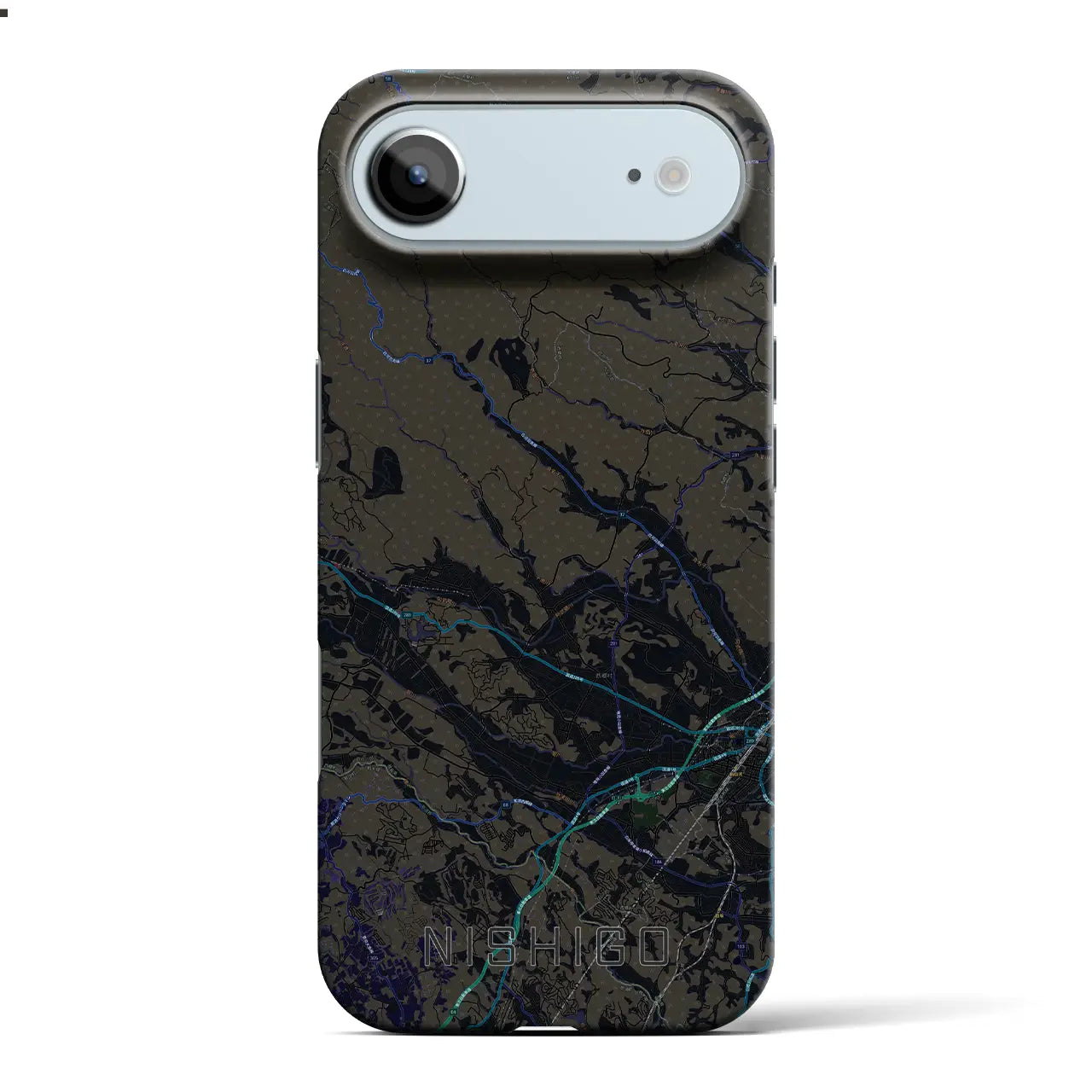 【西郷(福島県)】地図柄iPhoneケース(バックカバータイプ)