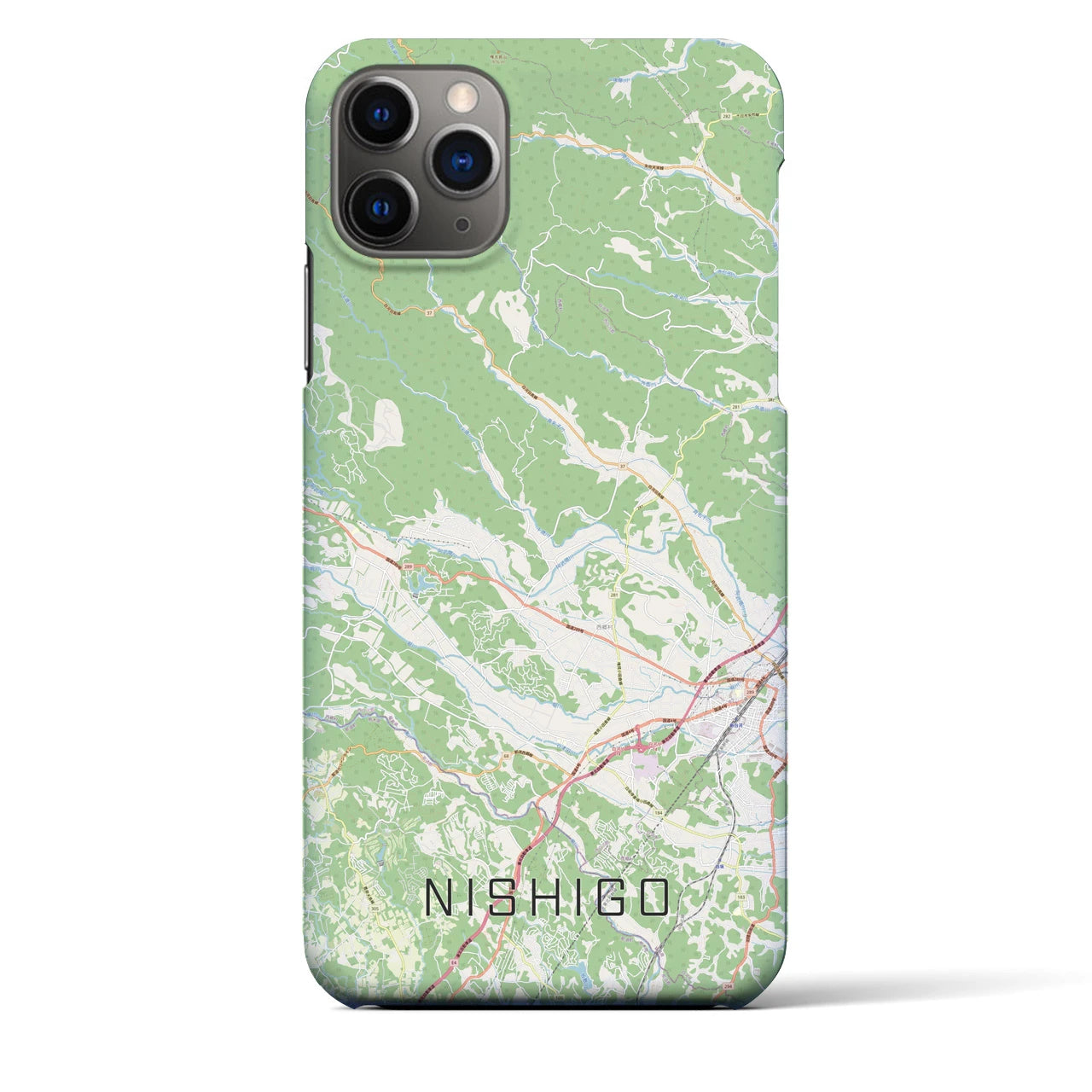 【西郷(福島県)】地図柄iPhoneケース(バックカバータイプ)