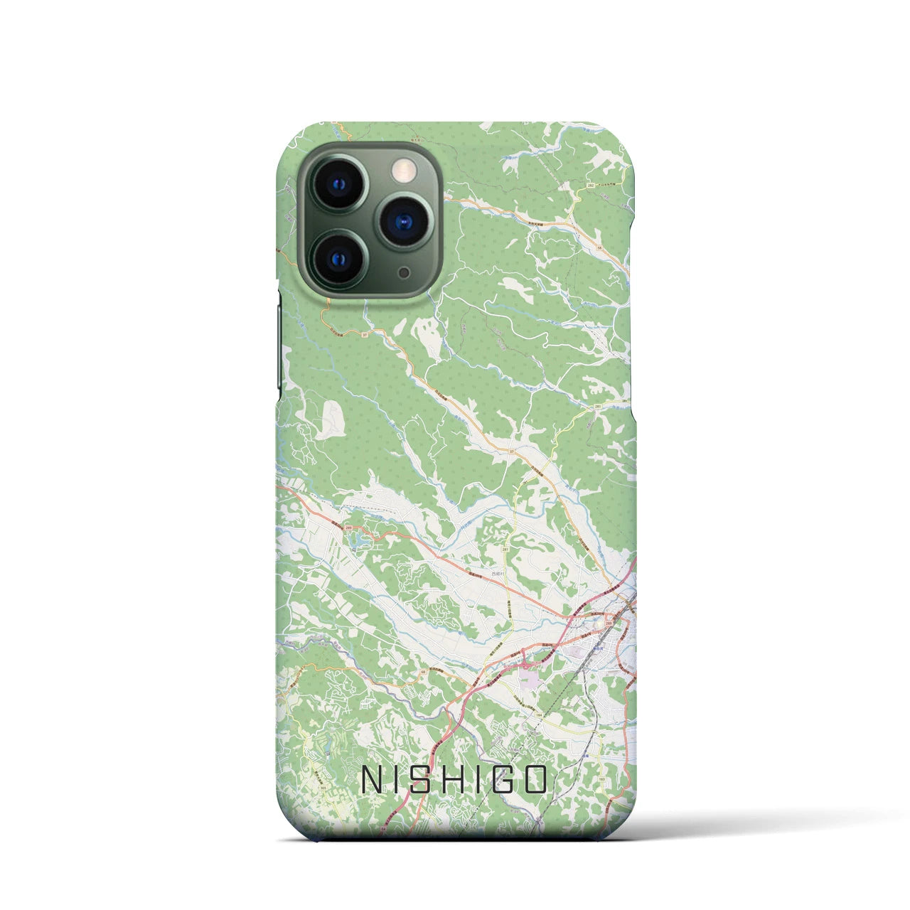 【西郷(福島県)】地図柄iPhoneケース(バックカバータイプ)