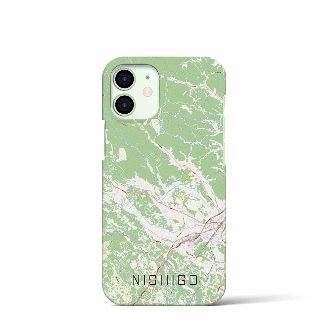 【西郷(福島県)】地図柄iPhoneケース(バックカバータイプ)