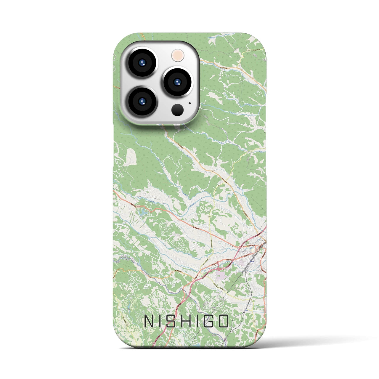 【西郷(福島県)】地図柄iPhoneケース(バックカバータイプ)